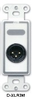 XLR 3-pin Male Jack on D Plate - Solder type - D-XLR3M - Visual Sound, Inc.