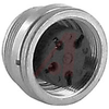 connector,circ din,female panel recept,front mt,8din silver plt socket cont,ip67 - 70013487 - Allied Electronics, Inc.