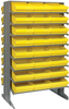 2 Side Sloped Rack, 16Shelves, 48Bin/yel; Shelving Unit Type Quantum Storage - 44AC6424 - Newark, An Avnet Company