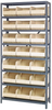 Open Shelving, 8Shelves, 21Bins, Ivory; Shelving Unit Type Quantum Storage - 44AC8856 - Newark, An Avnet Company