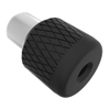 Captive Nut, 6-32 Thread, Thru Hole, Steel Ferrule, Aluminum Knob, Black -- N7-62-50 - Image