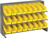 Sloped Bench Rack, 3Shelves/24Bin/yellow; Shelving Unit Type Quantum Storage - 44AC6430 - Newark, An Avnet Company