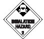 Brady B-7569 Black on White Square Vinyl Chemical Hazard Label - 4 in Width - 4 in Height - 121468 - 754473-70813 - R. S. Hughes Company, Inc.