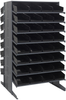 2 Side Sloped Rack, 16Shelves, 64Bin/blk; Shelving Unit Type Quantum Storage - 44AC6351 - Newark, An Avnet Company