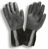 Black PVC Double Dip Supported Gloves (1 Dozen) -- 5112J - Image