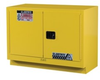Justrite 31 gal Yellow Hazardous Material Storage Cabinet - 48 in Width - 35 3/4 in Height - Floor Standing - 697841-12082 - 697841-12082 - R. S. Hughes Company, Inc.