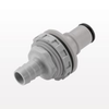 NS6 Series Coupling Insert, Shutoff Polypropylene, Panel Mount Hose Barb -- NS6D42006 - Image