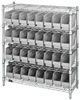 Open Wire Shelving, 5Shelves, 32Bin, Clr; Shelving Unit Type Quantum Storage - 42AC7057 - Newark, An Avnet Company