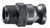 Male Cam X 1-1/2-in NPT(M) Adapter, PP -- GO-34020-05 - Image