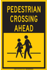 Brady B-555 Aluminum Rectangle Pedestrian & Crosswalk Sign - 12 in Width x 18 in Height - TEXT: PEDESTRIAN CROSSING AHEAD - 129432 - 754473-78502 - R. S. Hughes Company, Inc.