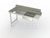 SDL Series, Stainless Steel NSF Listed Soiled Dishtable Straight Design - 3SD-L-84 - AERO Manufacturing Company