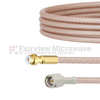 Snap-On MMBX Plug to SMA Male Cable RG316-DS Coax in 4 Inch - FMCA1453-4 - Fairview Microwave Inc.