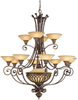 Light Multi-Tier Chandelier - F1918/12+1BRB - Murray Feiss Lighting