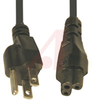 3COND POWER CORD, UNSHLD, 10FT, SVT, 18AWG, NEMA 5-15, C5,10AMP - 70133074 - Allied Electronics, Inc.