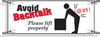 Brady B-450 Vinyl Rectangle White Safe Lifting Sign - 10 ft Width x 3 1/2 ft Height - TEXT: AVOID BACKTALK - 50908 - 754476-50908 - R. S. Hughes Company, Inc.