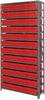 Open Shelving, 13Shelves, 48Bins, Red; Shelving Unit Type Quantum Storage - 44AC8883 - Newark, An Avnet Company