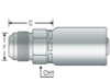 Carbon Steel One-Piece Fittings, JIC Solid Male 37° Seat - P Series -- P-0406-MJIC