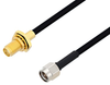 SMA Female Bulkhead to SMA Male Cable 200 cm Length Using PE-SR402FLJ Coax - PE3W04417-200CM - Pasternack
