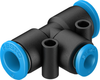 Push-in T-connector -- QSMT-6-4 - Image