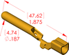 Male/Female Combination Pin/Receptacle Terminal - 14408 - ETCO Incorporated