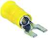 Terminal, Spade/fork, #6, Crimp, Yellow; Product Range Multicomp - 14T2214 - Newark, An Avnet Company
