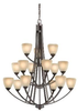 Large Chandeliers-Glass Shade - 92308 - Light Center (The)