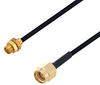 Limited Detent SMP Male Bulkhead to SMA Male Cable 24 Inch Length Using PE-SR405FLJ Coax - PE3W05498-24 - Pasternack