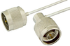 N Male to N Male Right Angle Semi-Flexible Precision Cable 9 Inch Length Using PE-SR405FL Coax, LF Solder, RoHS - PE39445-9 - Pasternack