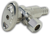 1/2 in. CF x 3/8 in. OD Comp. Angle 1/4-Turn Chrome Stop -- WPAS-2PB - Image