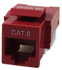 Cat6 RJ45 Keystone Jack, Tool-less, Red - 43-010RD - Computer Network Accessories, Inc.