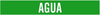 Brady B-946 White on Green Vinyl Self-Adhesive Pipe Marker - 2 in Character Height - Printed Msg = AGUA - 83540 - 754473-83540 - R. S. Hughes Company, Inc.