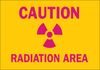 Brady B-401 Polystyrene Rectangle Yellow Radiation Hazard Sign - 10 in Width x 7 in Height - TEXT: CAUTION RADIATION AREA - 25278 - 754476-25278 - R. S. Hughes Company, Inc.