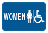 Brady B-401 Polystyrene Rectangle White Restroom Sign - 7 in Width x 10 in Height - TEXT: WOMEN - 47721 - 754476-47721 - R. S. Hughes Company, Inc.