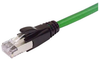 Plenum Rated Shielded Category 6a Cable, RJ45/RJ45, 23AWG Solid, Green, 15.0ft - TAA00008-15F - MilesTek Corporation