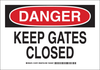 Brady B-302 Polyester Rectangle White Door, Gate & Pathway Sign - 10 in Width x 7 in Height - Laminated - TEXT: DANGER - 124787 - 754473-72384 - R. S. Hughes Company, Inc.
