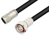 N Male to 7/16 DIN Male Cable 24 Inch Length Using RG217 Coax , LF Solder - PE36170LF-24 - Pasternack