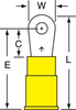 3M Scotchlok Yellow Butted Vinyl Butted Ring Terminal MVU10-4R/SK - 0.98 in Length - 0.28 in Wide - 0.135 in Inside Diameter - #4 Stud - 054007-01946 - R. S. Hughes Company, Inc.