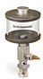 Clear View Single Feed Manual Lubricator, 9 oz Acrylic Reservoir, 1/8” Female NPT Outlet, 5/8”-18 Thread for Remote Mounting - B4461-009ABRW - Oil-Rite Corp.