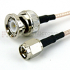SMA Male (Plug) to BNC Male (Plug) Cable M17/113-RG316 Coax Up To 3 GHz, 1.35 VSWR in 12 Inch - FMC0208316-12 - Fairview Microwave Inc.