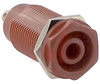 Plug, Banana; Banana Jack; 1000 V (RMS)(Max.); 15 A (Max.); Brass; Nylon; Red - 70198399 - Allied Electronics, Inc.