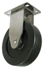 Stainless Rigid Caster Black Polyolefin Wheel - Model 3A - SS-3APB5-R - Caster City, Inc.