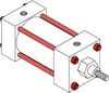 Series MN Aluminum Pneumatic Cylinder - Model MN11 NFPA Style MX -- No Tie-Rod Extension - Image