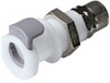 Coupling Body, Panel Mount, Valved, 8mm OD Tube, 10/pack -- GO-06353-16