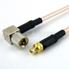 MMCX Plug (Male) to RA 10-32 Male (Plug) Cable M17/113-RG316 Coax Up To 2 GHz in 48 Inch - FMC0914316-48 - Fairview Microwave Inc.