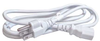 3ft 18 AWG Universal Power Cord ( IEC320 C13 to NEMA 5-15P) White Color -- P7B1-03-WHT - Image