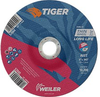 Weiler TIGER Aluminum Oxide Cutting Wheel - Type 27 - Depressed Center Wheel - 6 in Diameter - 7/8 in Center Hole - Thickness.045 in - 57045 - 012382-57045 - R. S. Hughes Company, Inc.