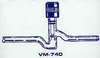 High Vacuum Teflon Valve - Straight Sidearms -- VM740-01 - Image