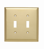 Toggle Switch Openings, Two Gang, Brass - SBJ2 - Legrand
