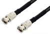 BNC Twinax Plug to BNC Twinax Plug Cable 90 Inch Length Using 78 Ohm RG108 Coax, RoHS -- PE3480LF-90