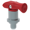 Spring Loaded Plunger, Flare-in, thin panel, Small Size, With hold-open feature, Red - 56-471-1-013 - Southco